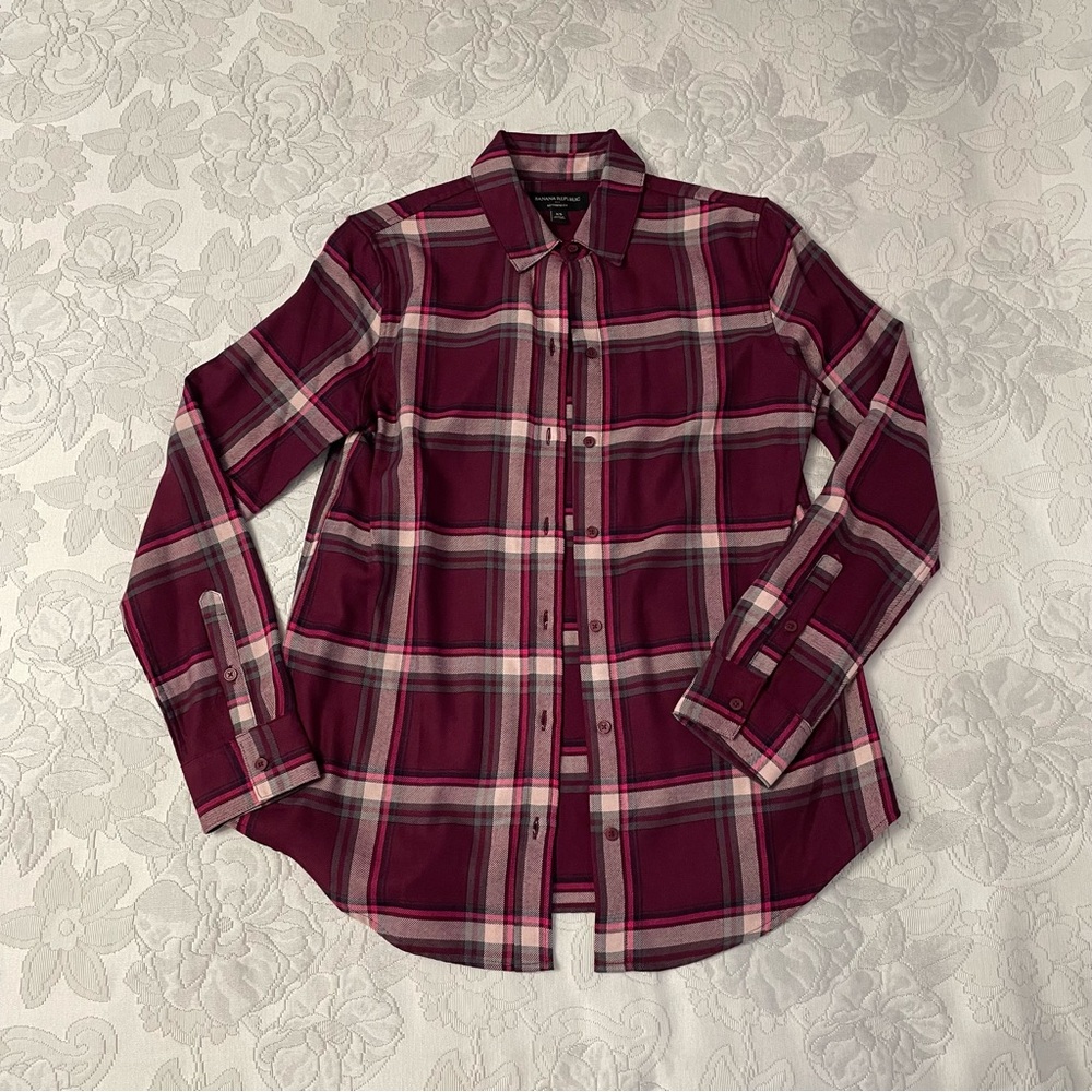 Banana Republic Factory Plaid Women's Shirt Xs
